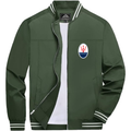 Men’s Maserati Car Lightweight Zip-Up Bomber Jacket with Ribbed Collar and Cuffs - Versatile Casual Outerwear