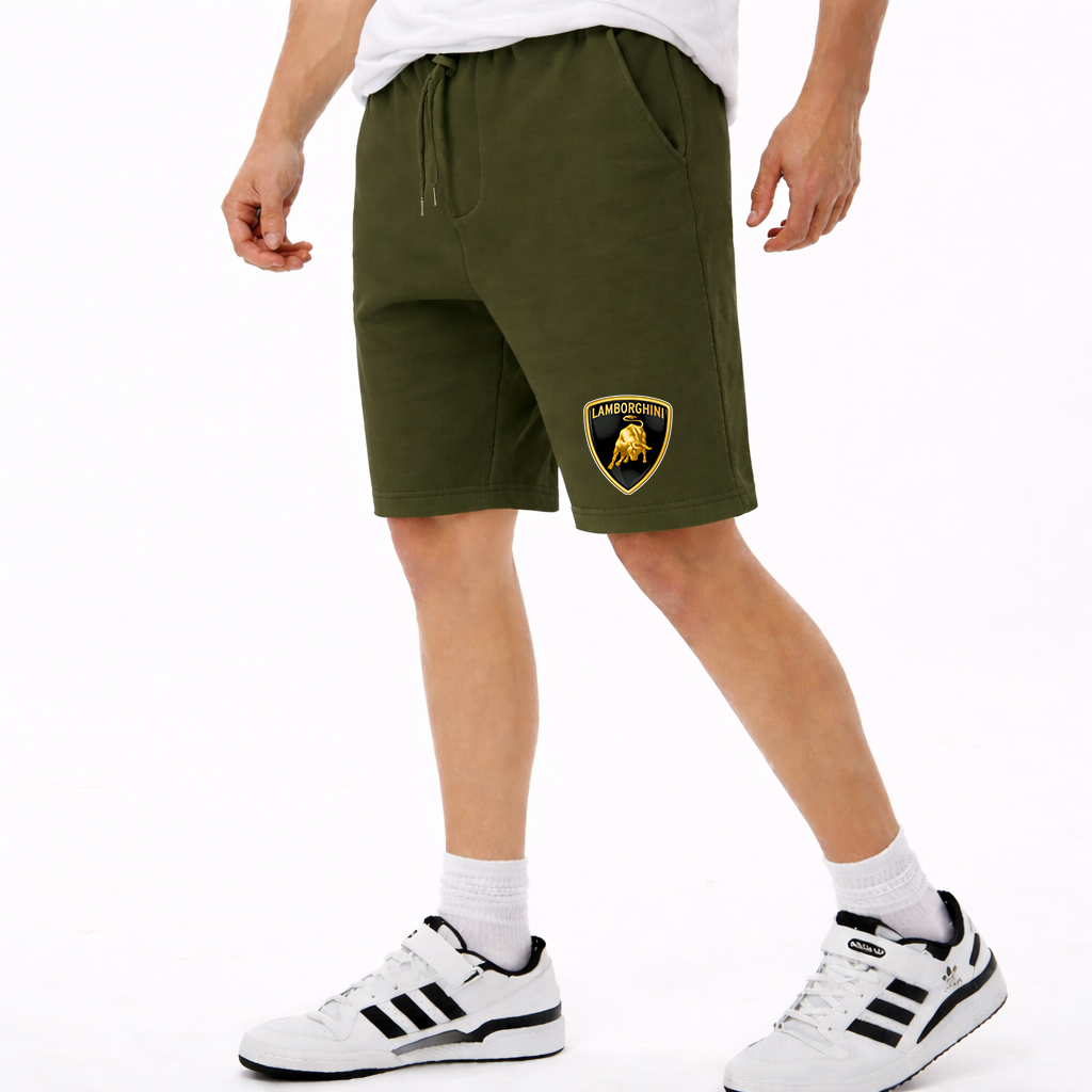 Men’s Lamborghini Car Athletic Fleece Shorts