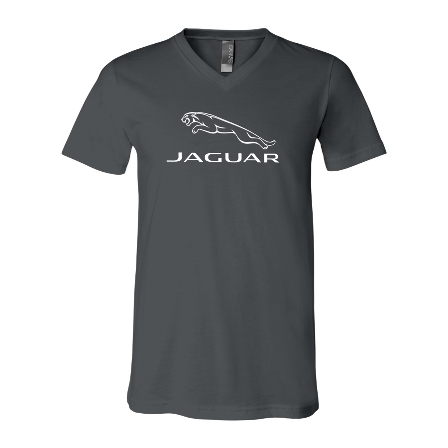 Men’s Jaguar Car Symbol - BELLA + CANVAS - Jersey V-Neck Tee - 3005