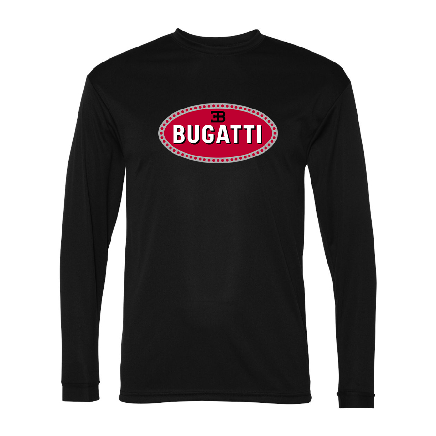 Men's Bugatti Car -  Polyester Long Sleeve T-Shirt
