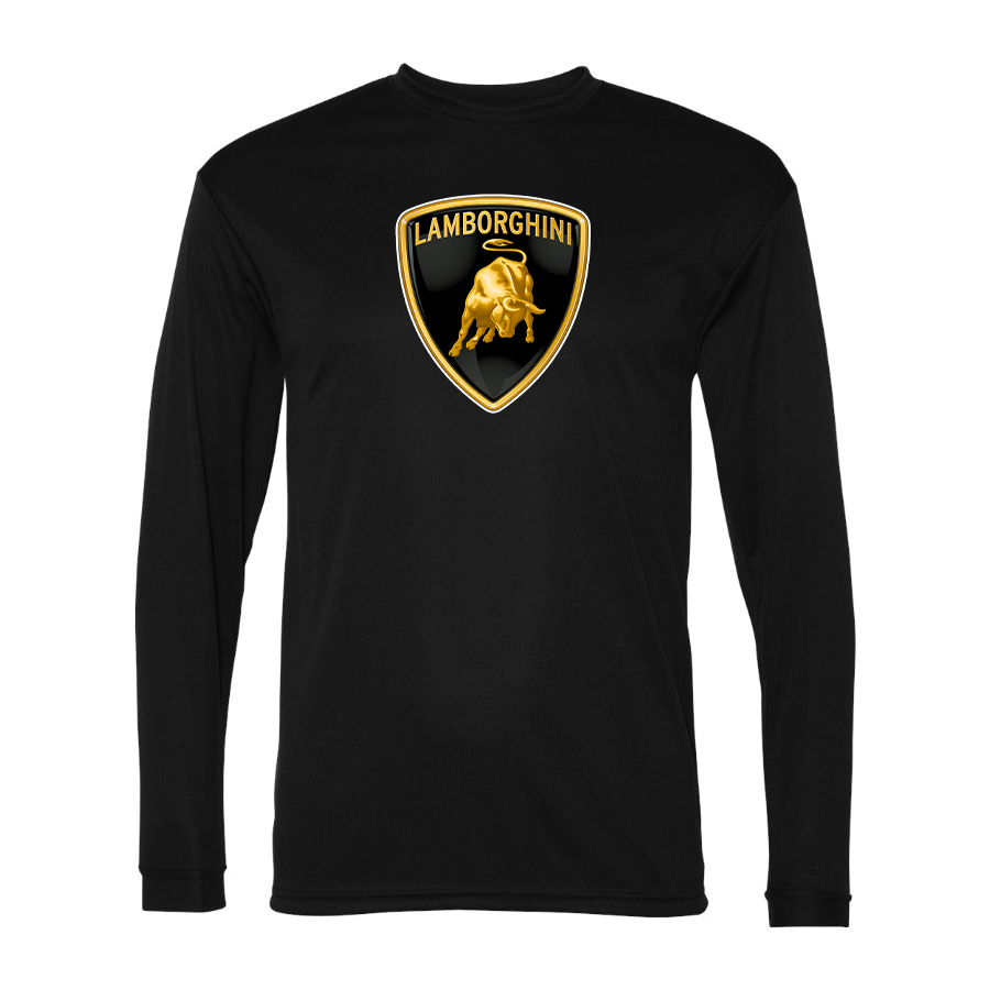 Men's Lamborghini Car -  Polyester Long Sleeve T-Shirt