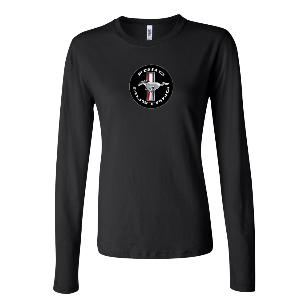 Women's Ford Mustang Motorsport Car Long Sleeve T-Shirt
