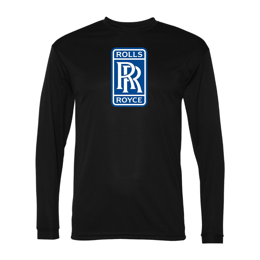 Men's Rolls Royce Car -  Polyester Long Sleeve T-Shirt