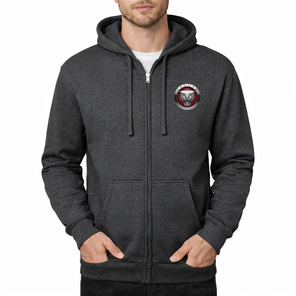 Men's Jaguar Motorsport Car Zipper Hoodie