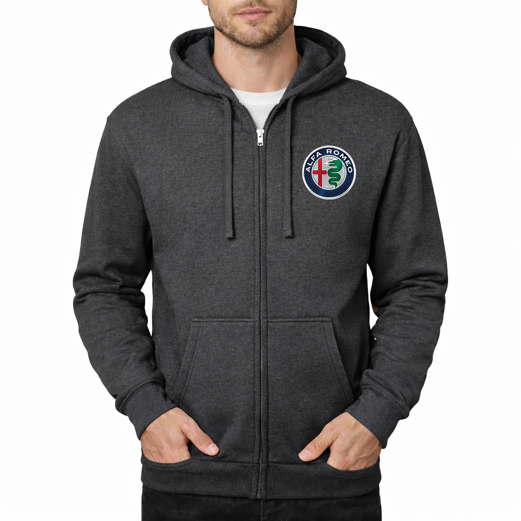 Men's Alfa Romeo Car Zipper Hoodie