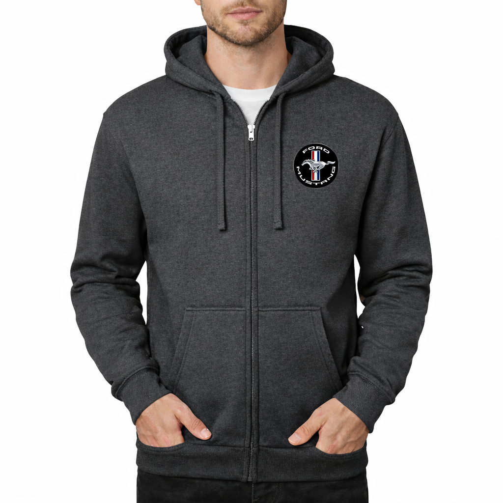 Men’s Ford Mustang Motorsport Car Zipper Hoodie