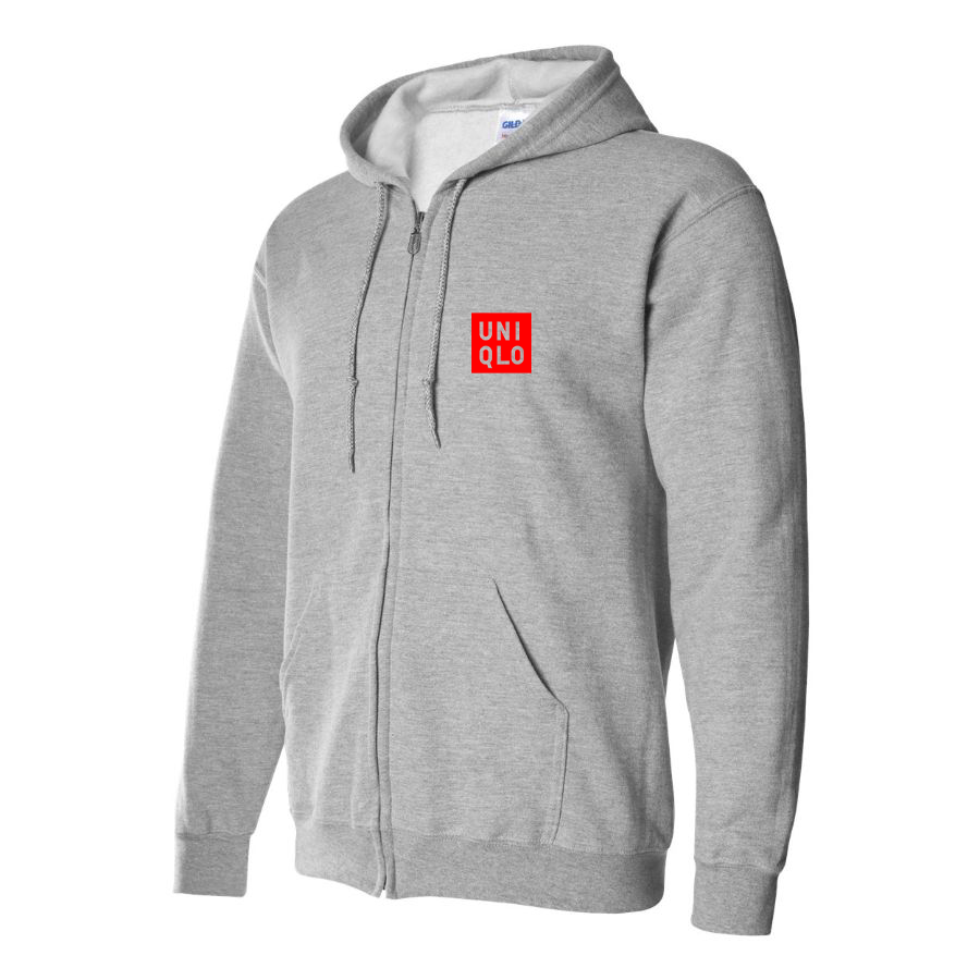 Men's Uniqlo Logo  Zipper Hoodie
