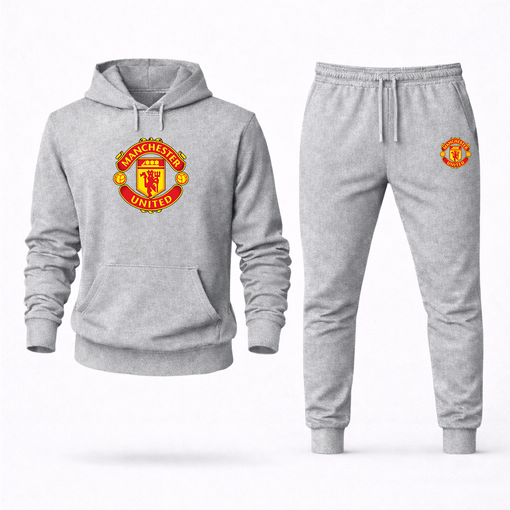 Men’s Manchester United Logo Hoodie Joggers Set