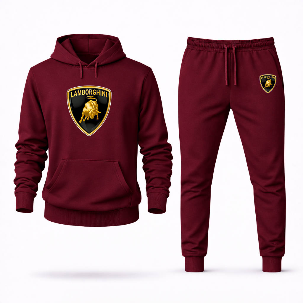 Men’s Lamborghini Car Hoodie Joggers Set
