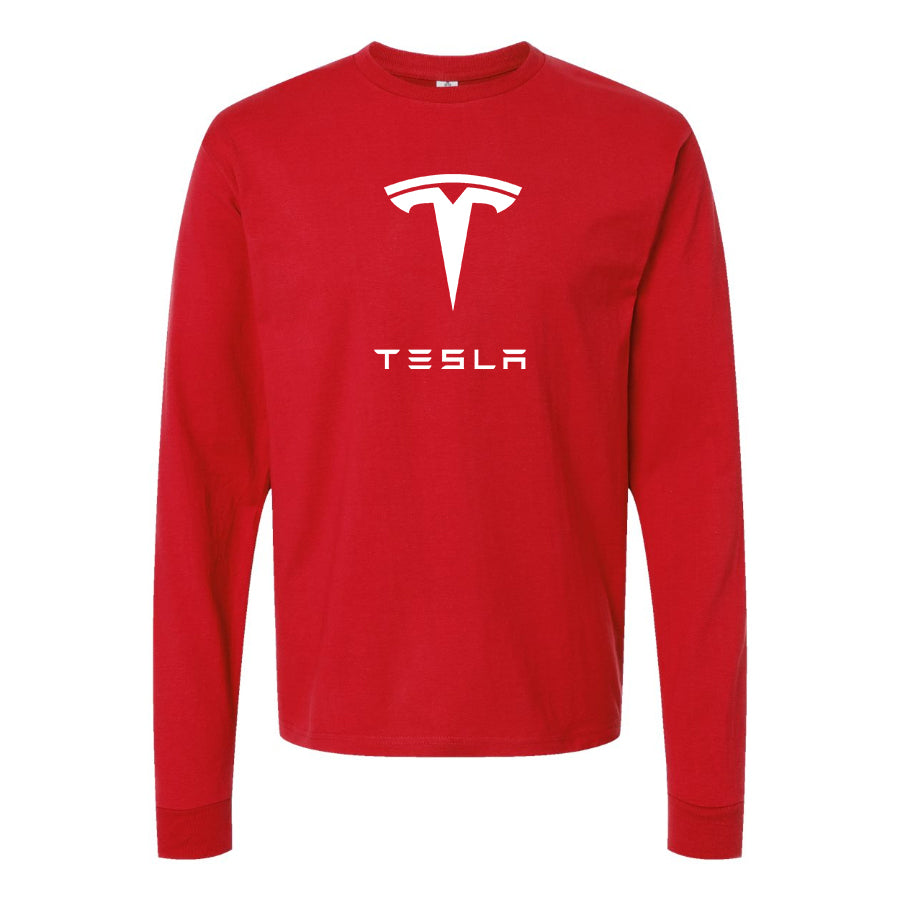 Men’s Tesla Motorsports Car Long Sleeve T-Shirt