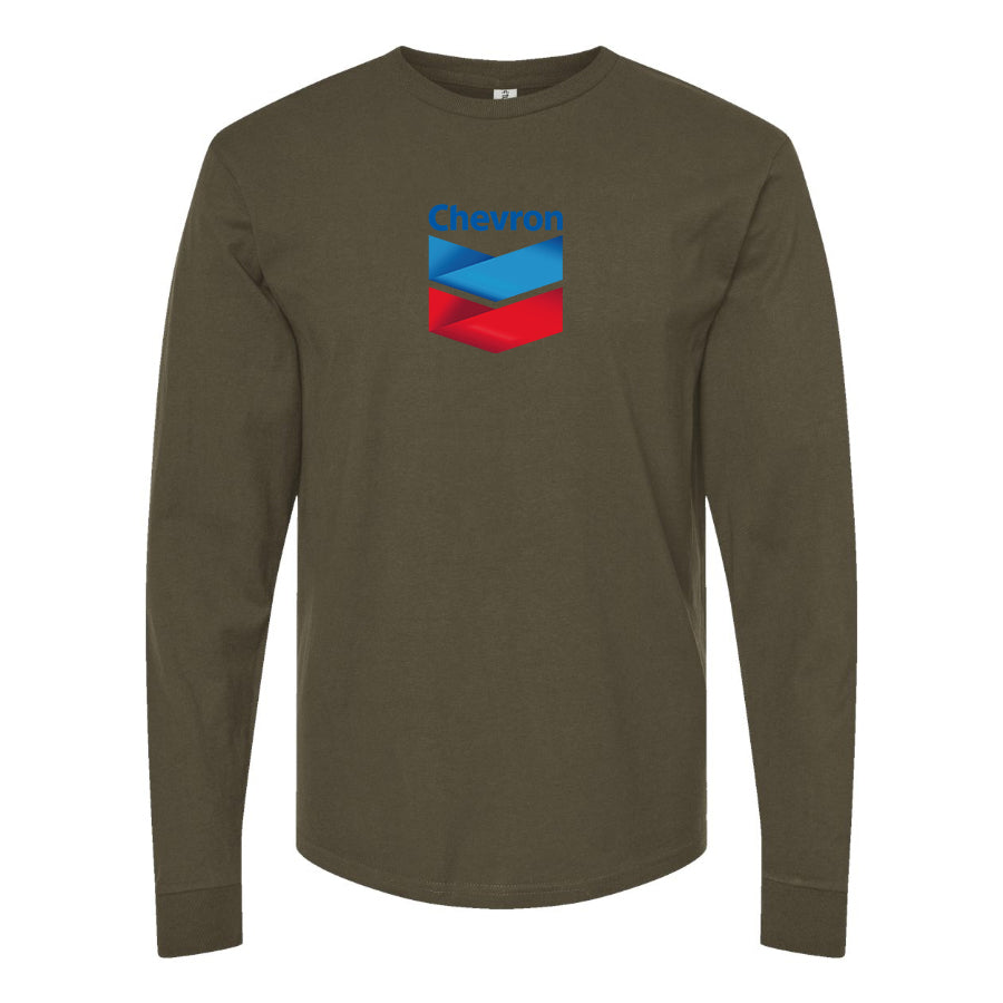 Men's Chevron Gas Station  Long Sleeve T-Shirt