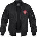 Men's Arsenal Soccer Lightweight Bomber Jacket Windbreaker Softshell Varsity Jacket Coat