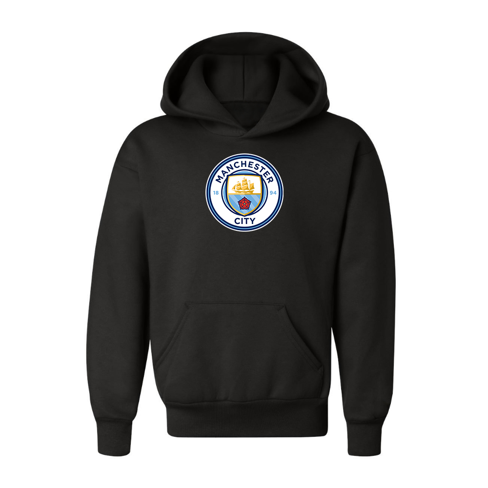 Youth Kids Manchester City Soccer Pullover Hoodie