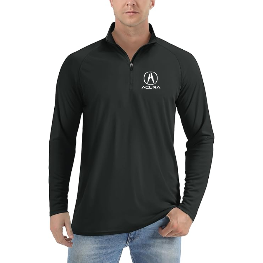 Men’s Acura Car - Lightweight Quarter-Zip Athletic Shirt – Long Sleeve Polyester Wear