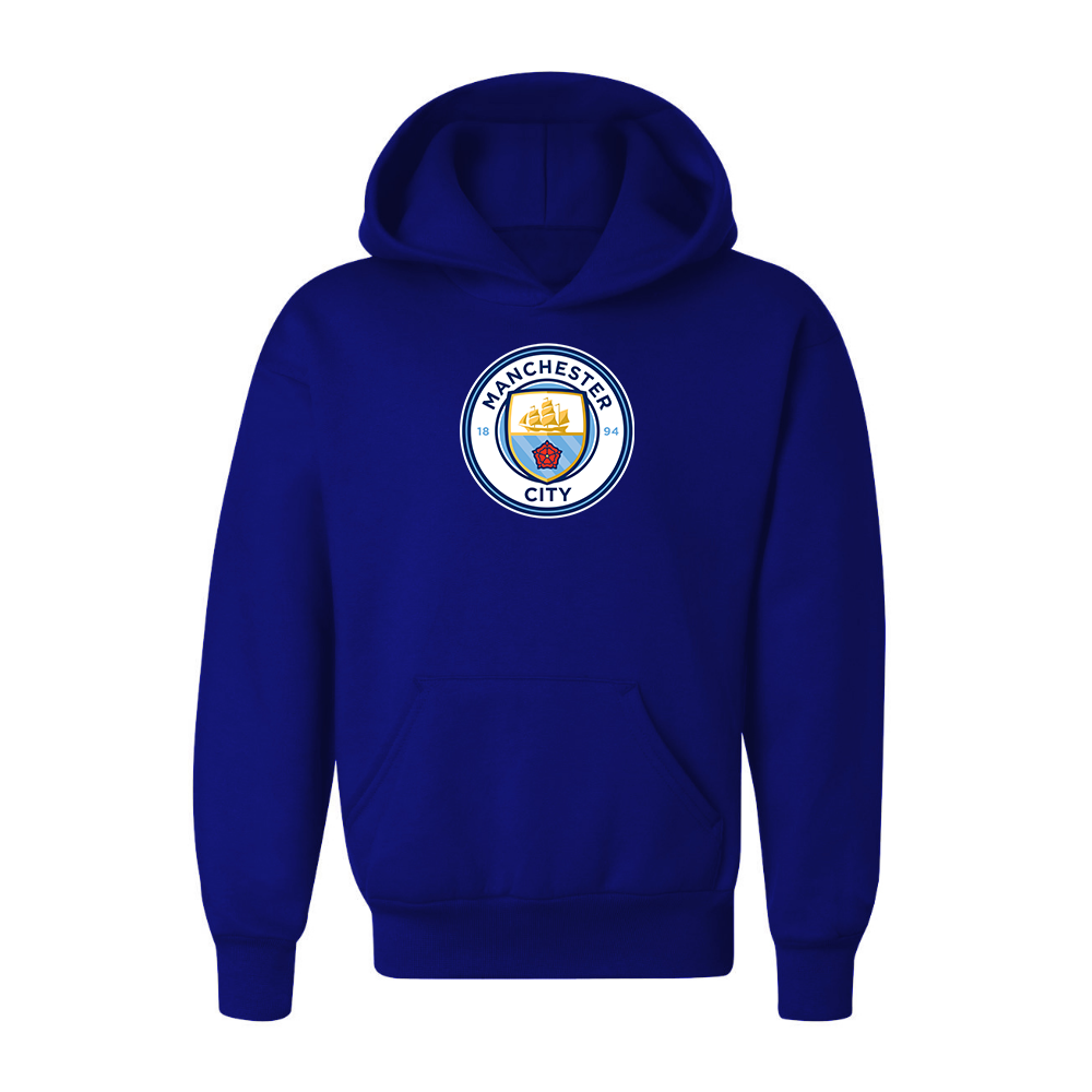 Youth Kids Manchester City Soccer Pullover Hoodie