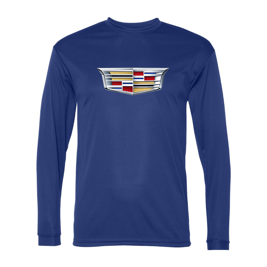 Men's Cadillac Car -  Polyester Long Sleeve T-Shirt