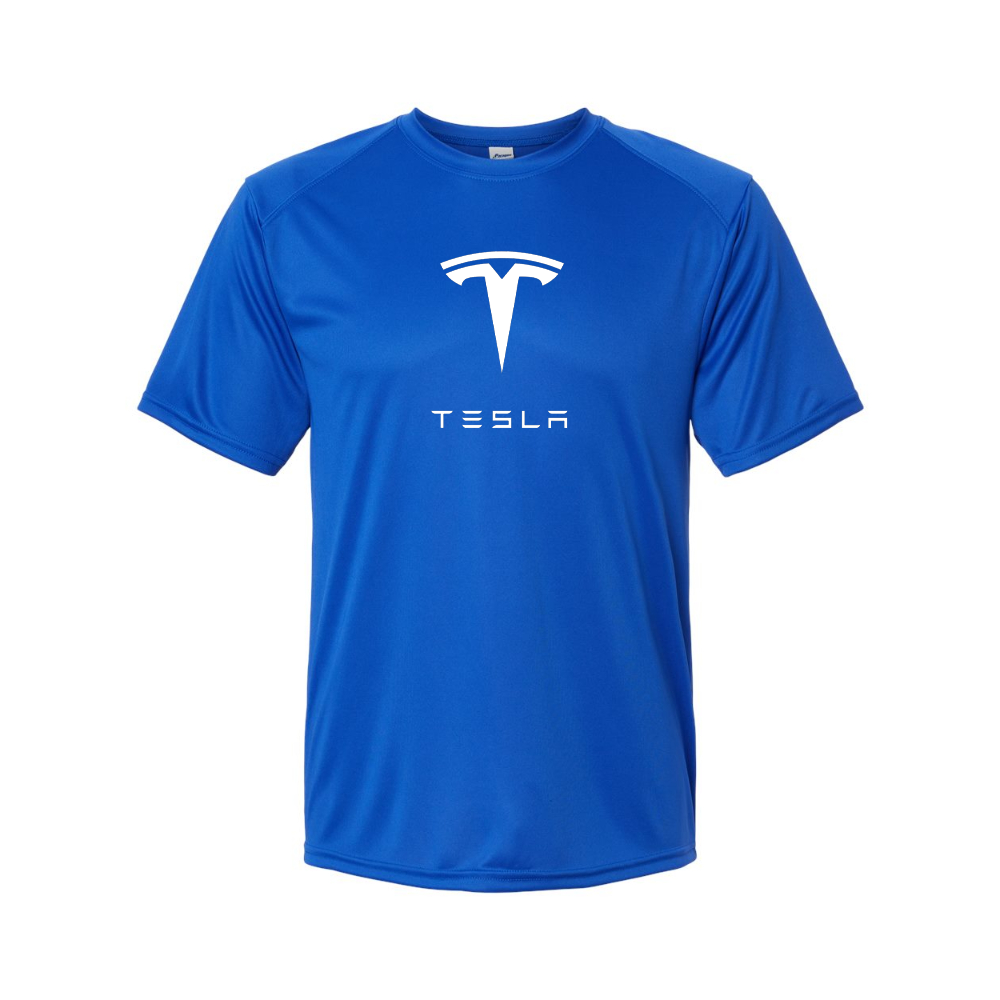 Men’s Tesla Motorsports Car Polyester T-Shirt