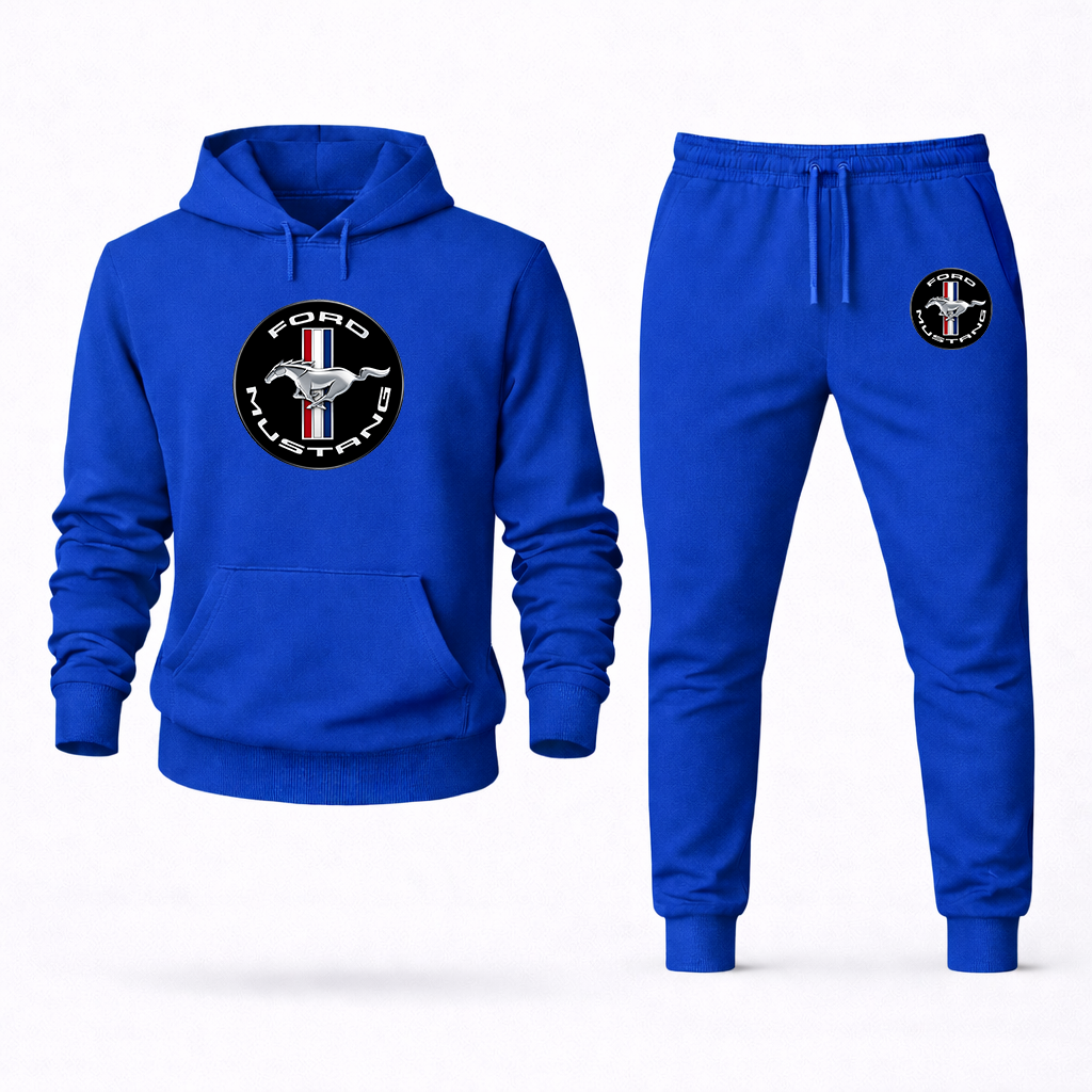 Men's Ford Mustang Motorsport Supercars Hoodie Joggers Set