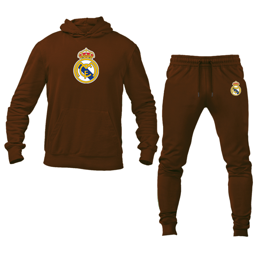 Men’s Real Madrid Soccer Logo Hoodie Joggers Set