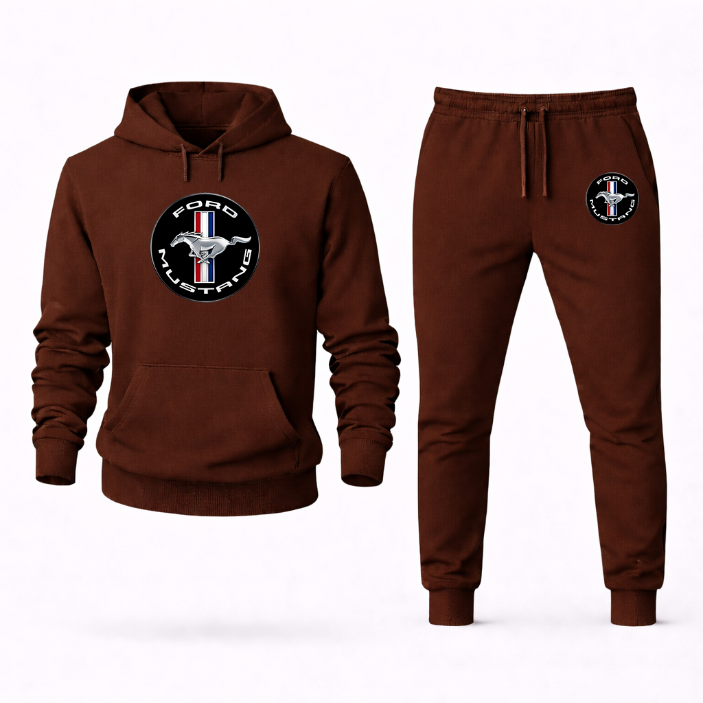 Men's Ford Mustang Motorsport Supercars Hoodie Joggers Set