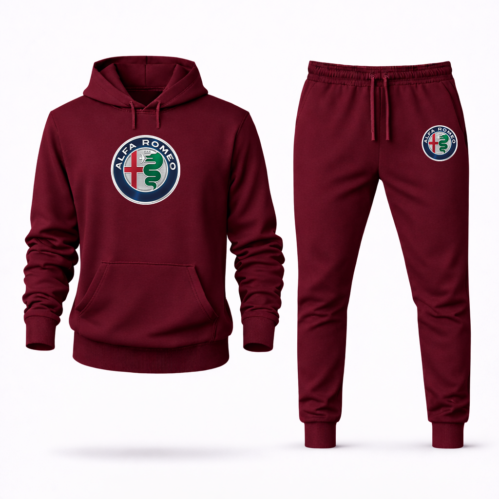Men's Alfa Romeo Car Hoodie Joggers Set