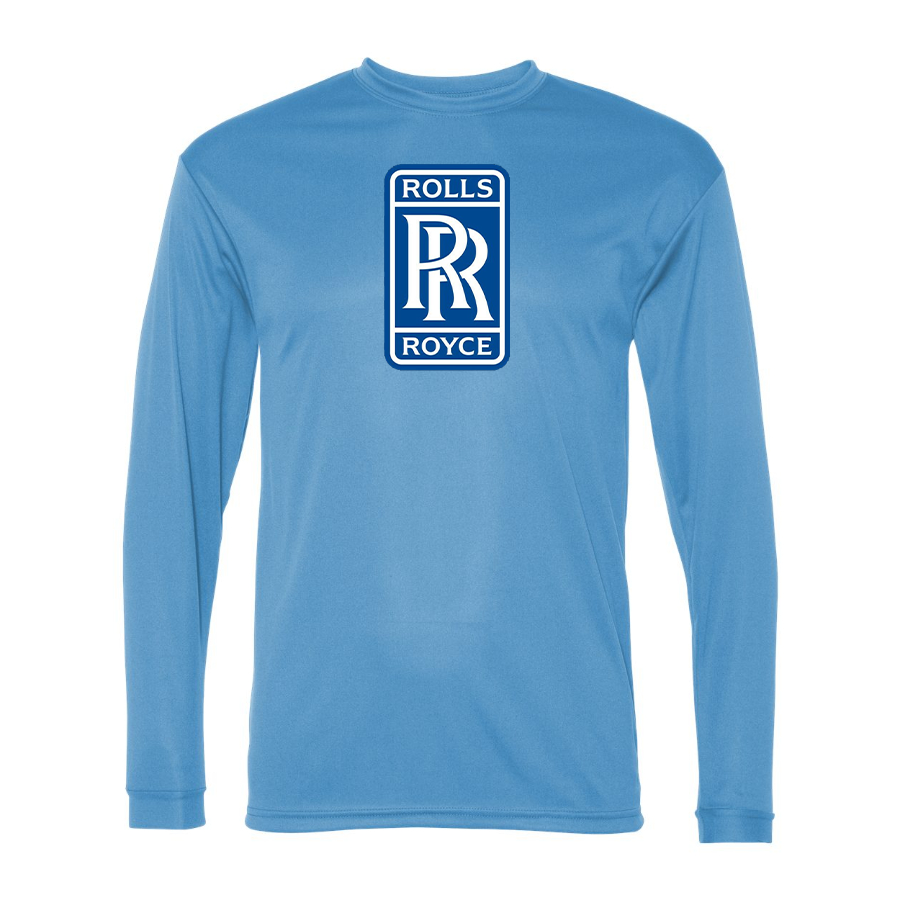Men's Rolls Royce Car -  Polyester Long Sleeve T-Shirt
