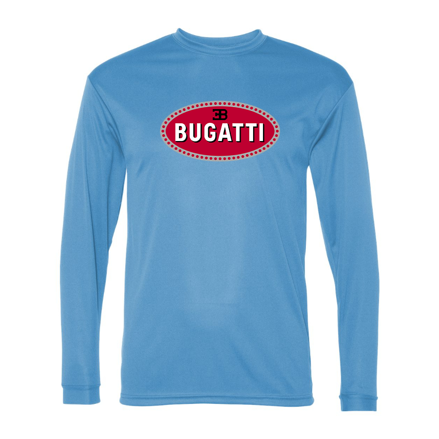 Men's Bugatti Car -  Polyester Long Sleeve T-Shirt