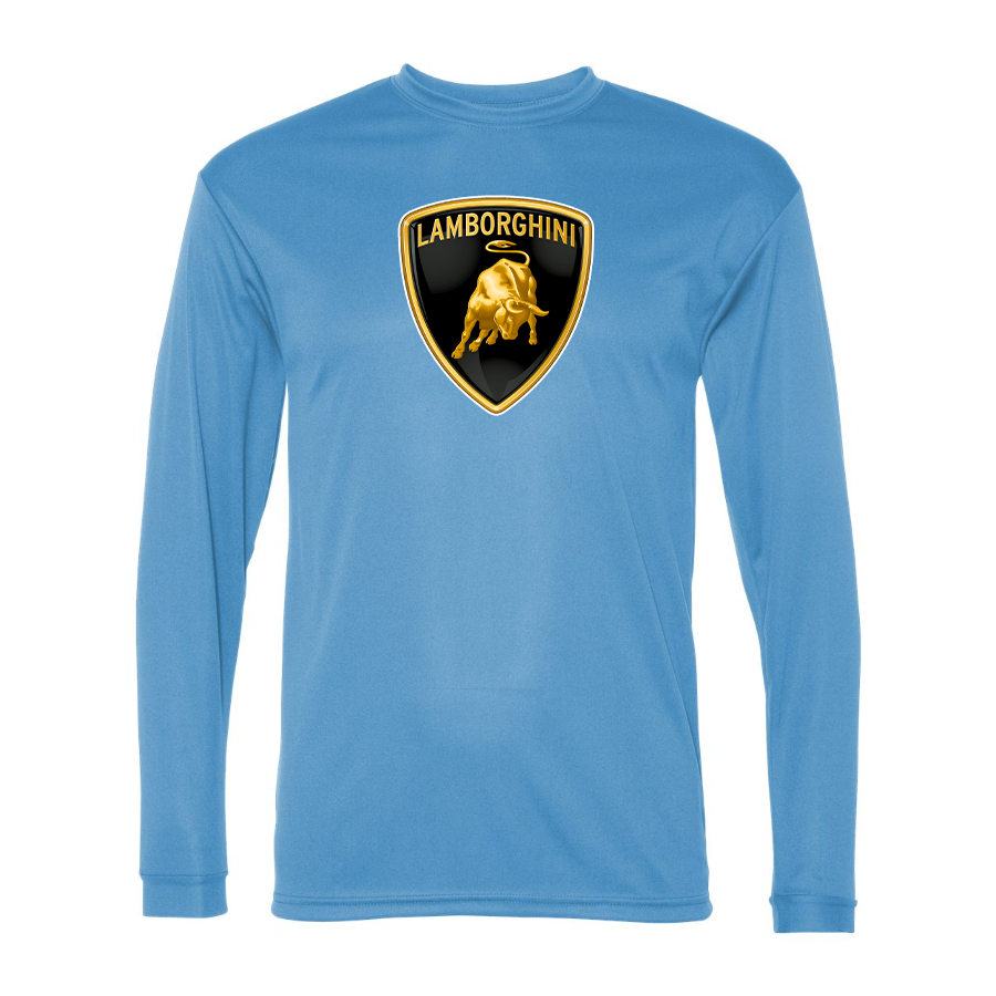 Men's Lamborghini Car -  Polyester Long Sleeve T-Shirt