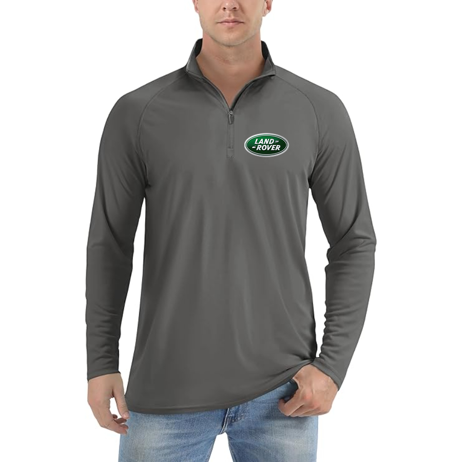 Men’s Land Rover Car - Lightweight Quarter-Zip Athletic Shirt – Long Sleeve Polyester Wear
