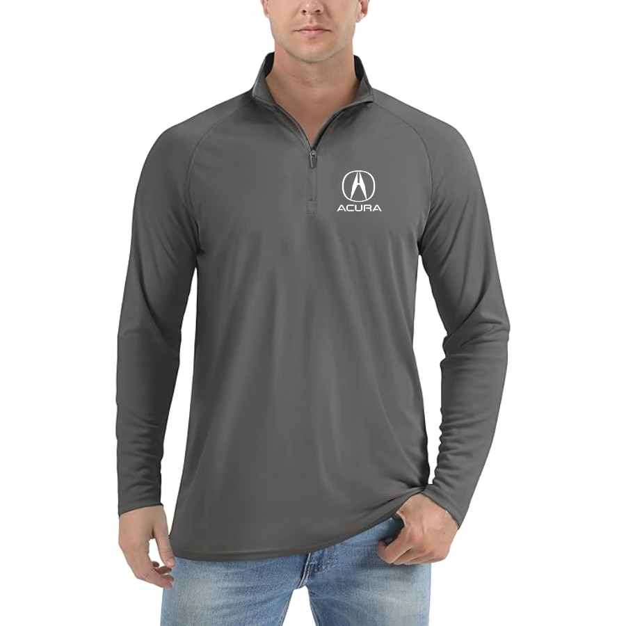 Men’s Acura Car - Lightweight Quarter-Zip Athletic Shirt – Long Sleeve Polyester Wear