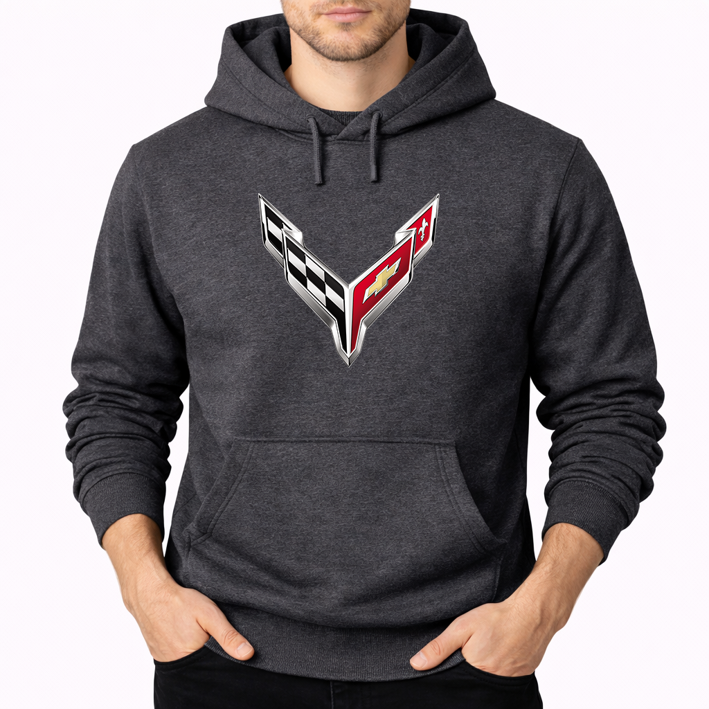 Men's  Chevrolet Corvette Car Pullover Hoodie
