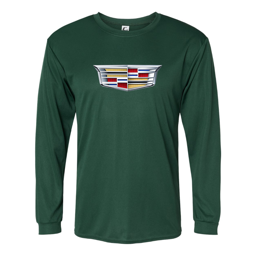 Men's Cadillac Car -  Polyester Long Sleeve T-Shirt