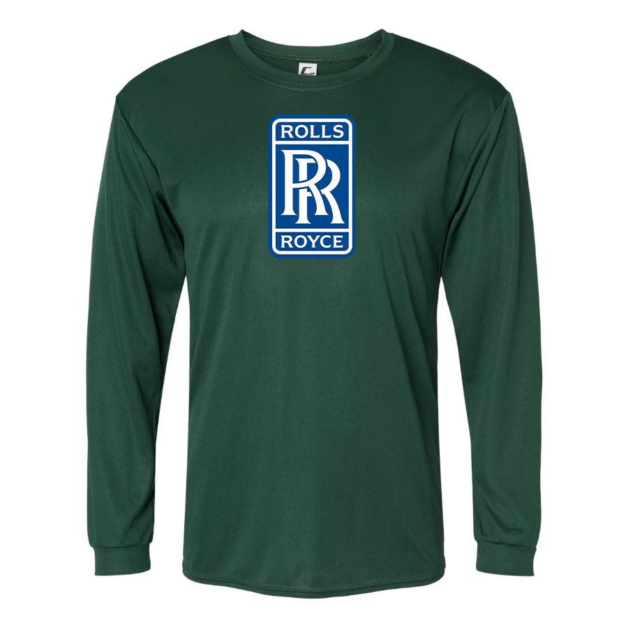 Men's Rolls Royce Car -  Polyester Long Sleeve T-Shirt