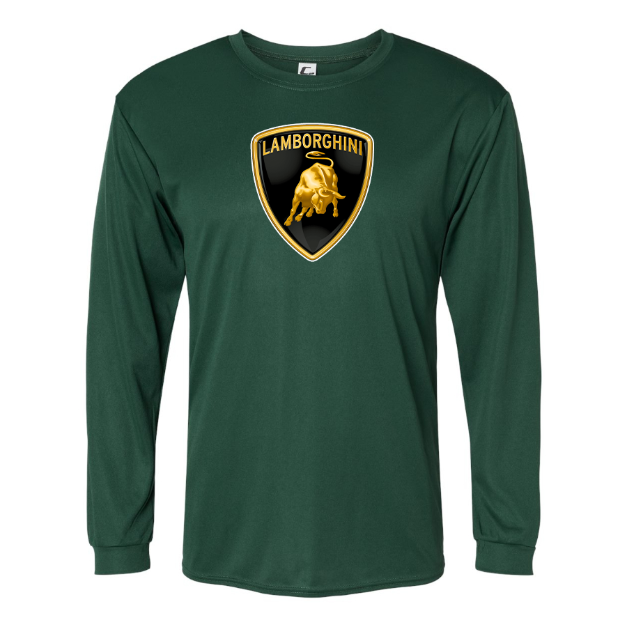 Men's Lamborghini Car -  Polyester Long Sleeve T-Shirt