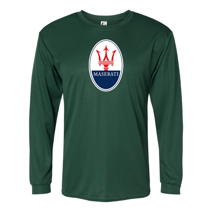 Men's Maserati Car -  Polyester Long Sleeve T-Shirt