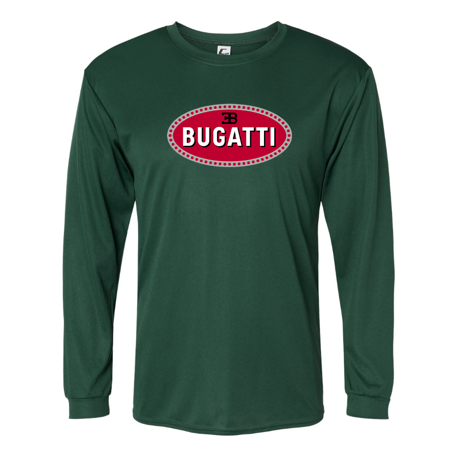 Men's Bugatti Car -  Polyester Long Sleeve T-Shirt