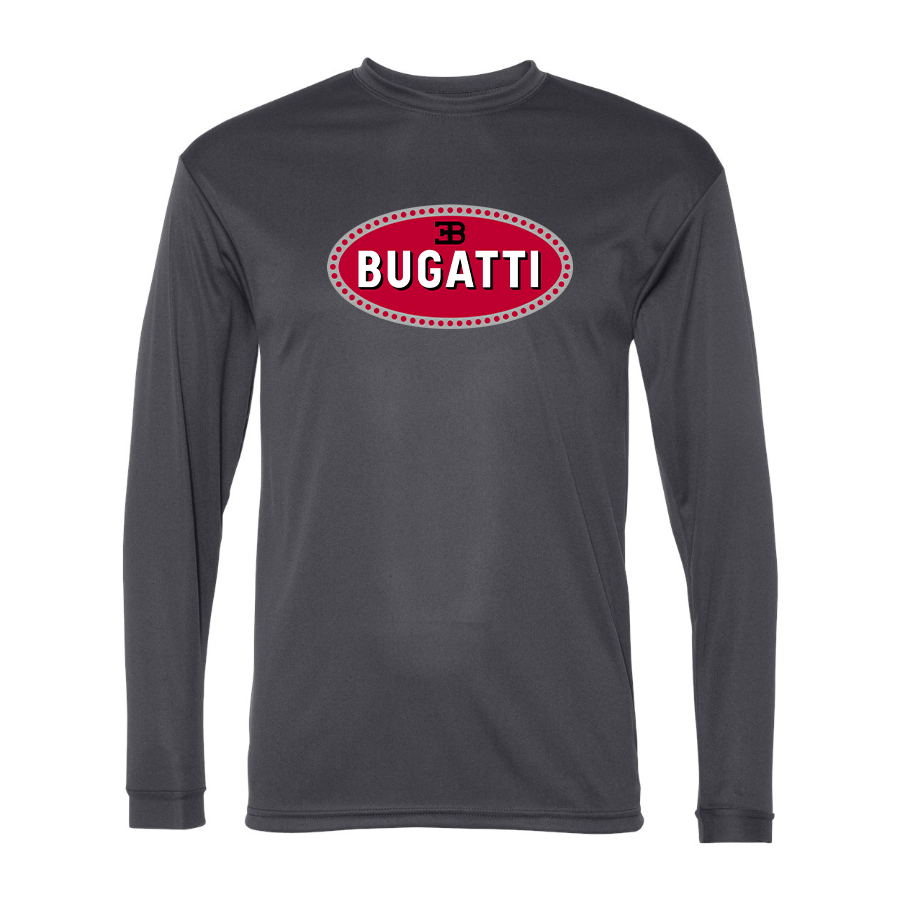 Men's Bugatti Car -  Polyester Long Sleeve T-Shirt