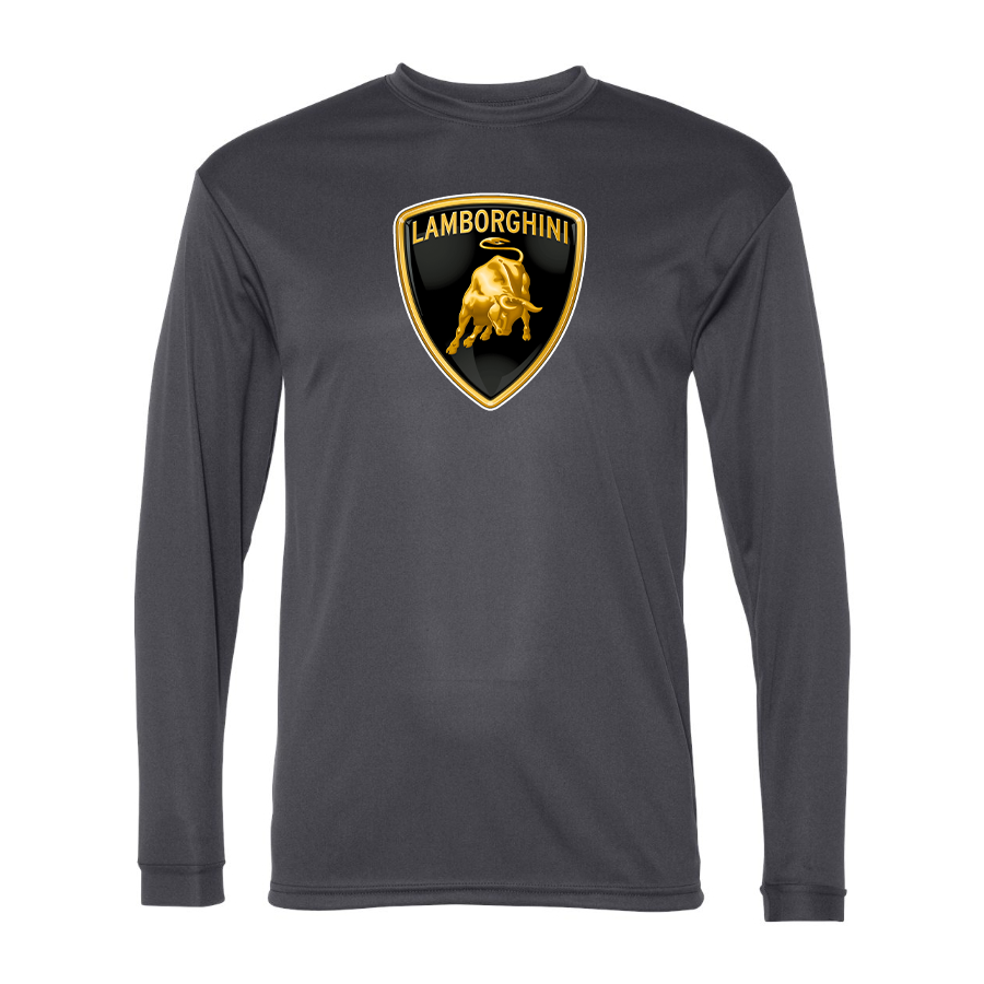 Men's Lamborghini Car -  Polyester Long Sleeve T-Shirt