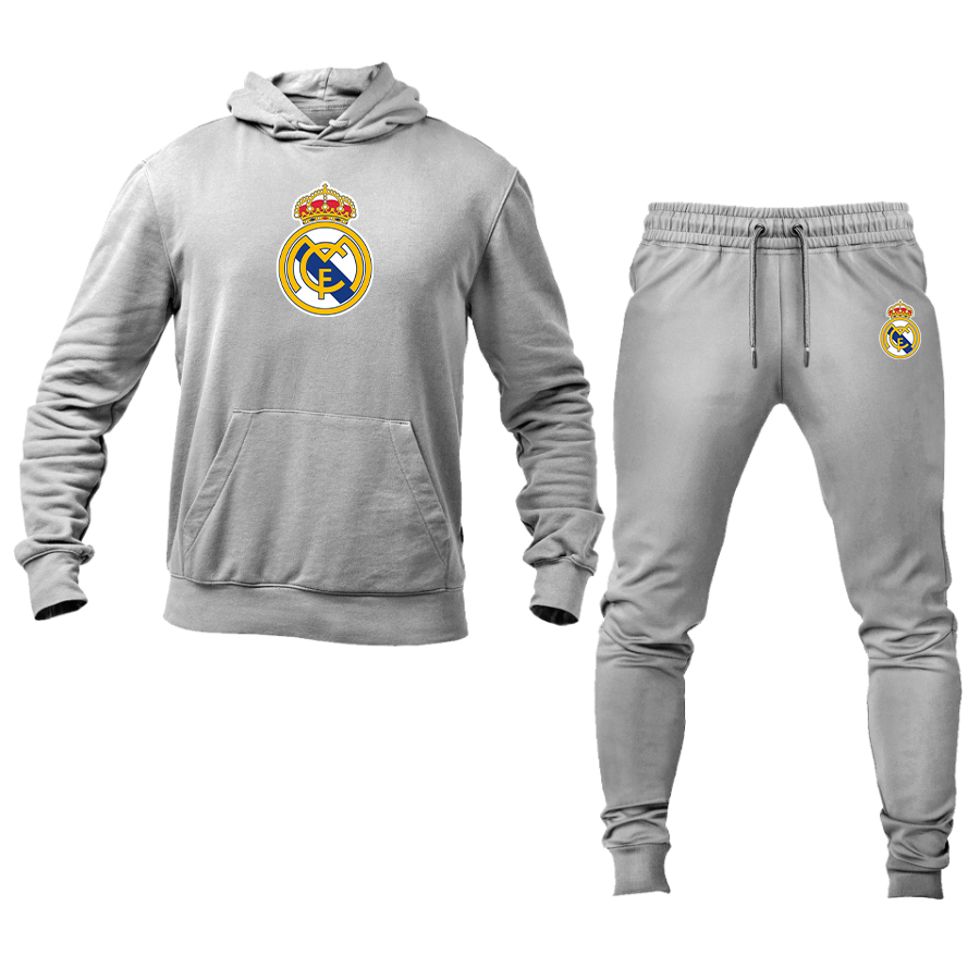 Men’s Real Madrid Soccer Logo Hoodie Joggers Set