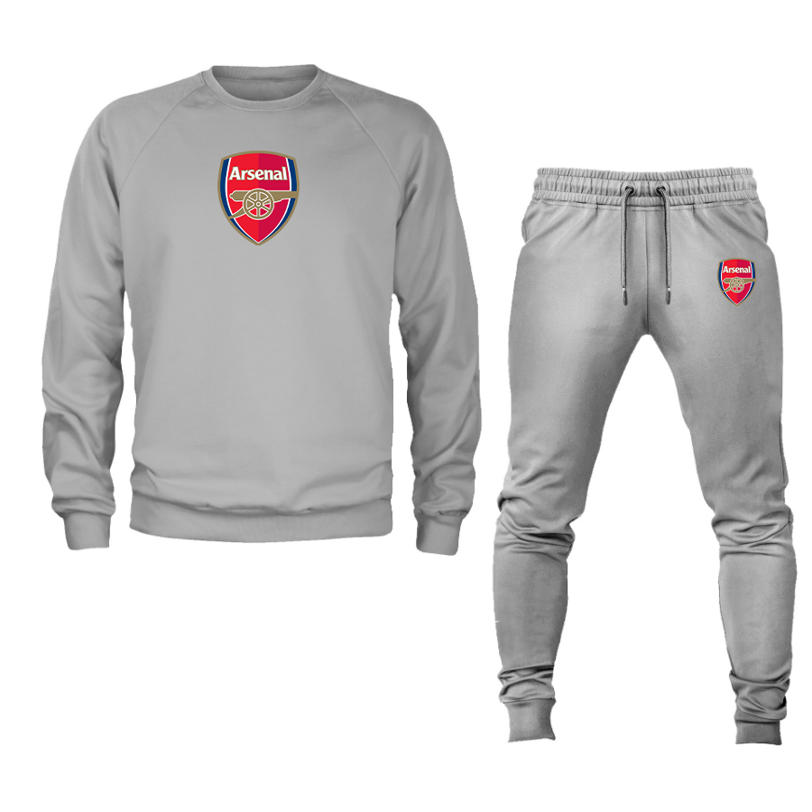 Men's Arsenal Soccer Logo Crewneck Sweatshirt Joggers Suit
