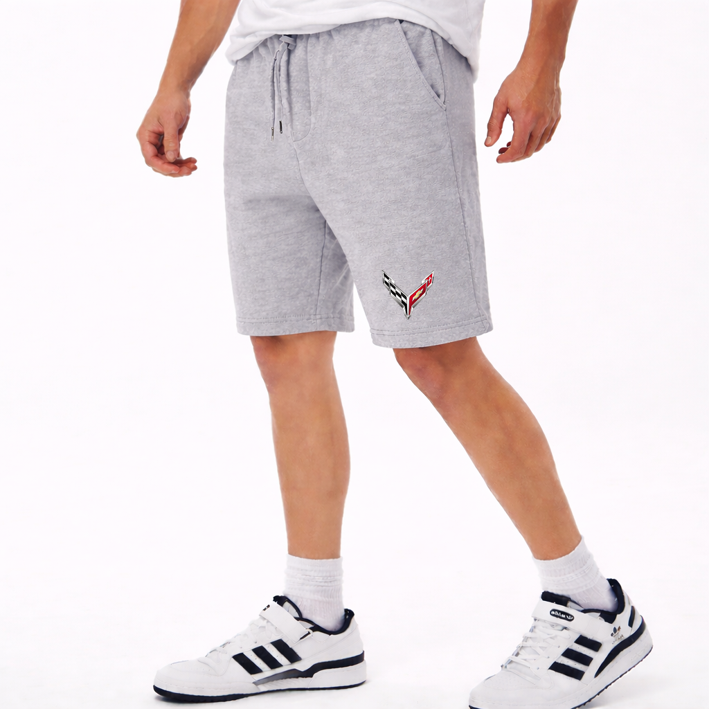 Men's  Chevrolet Corvette Car Athletic Fleece Shorts