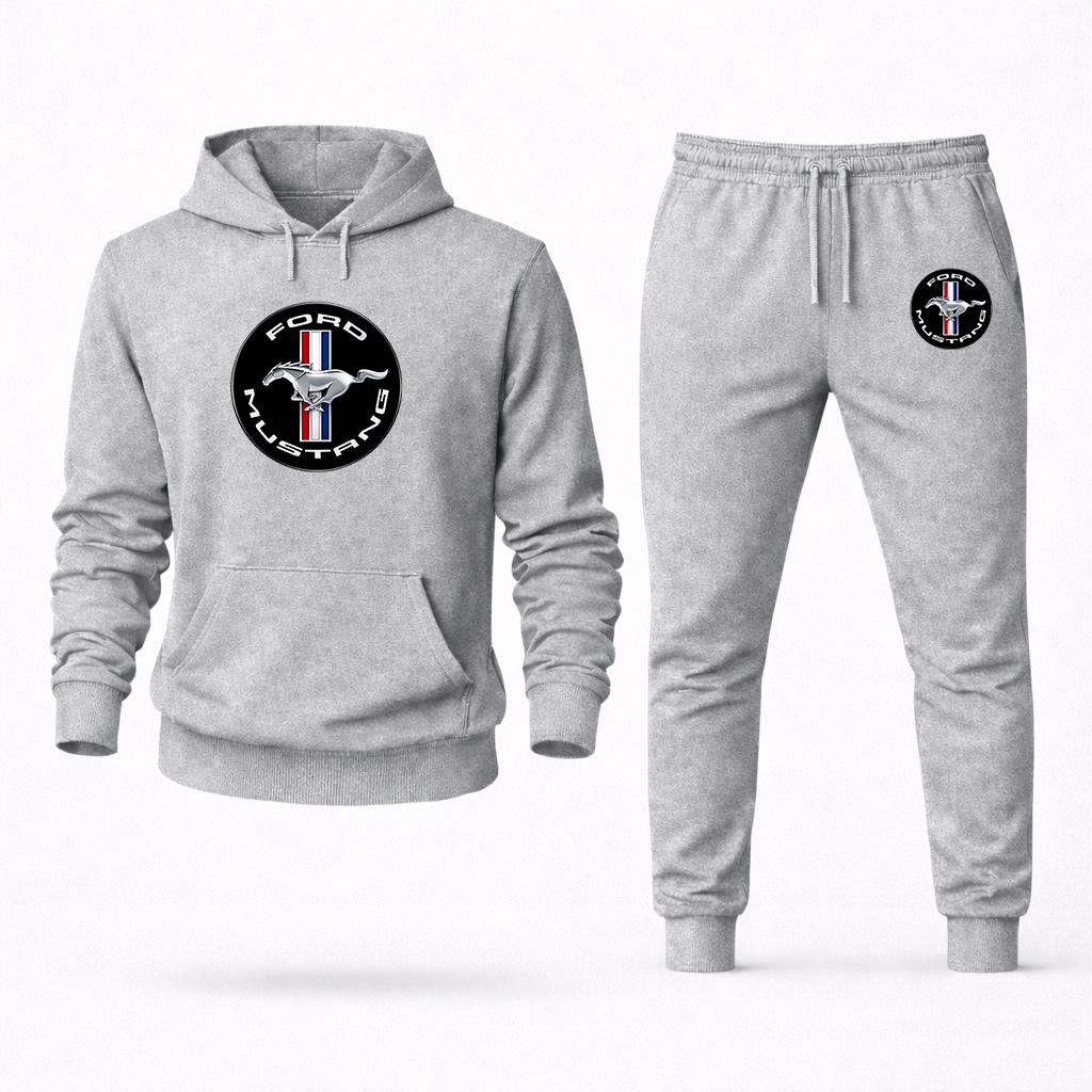 Men's Ford Mustang Motorsport Supercars Hoodie Joggers Set