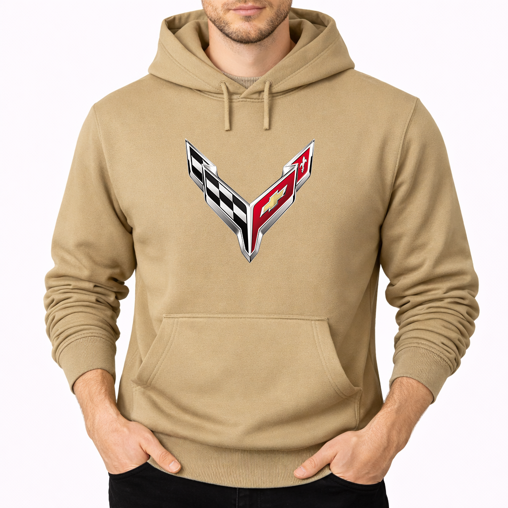 Men's  Chevrolet Corvette Car Pullover Hoodie