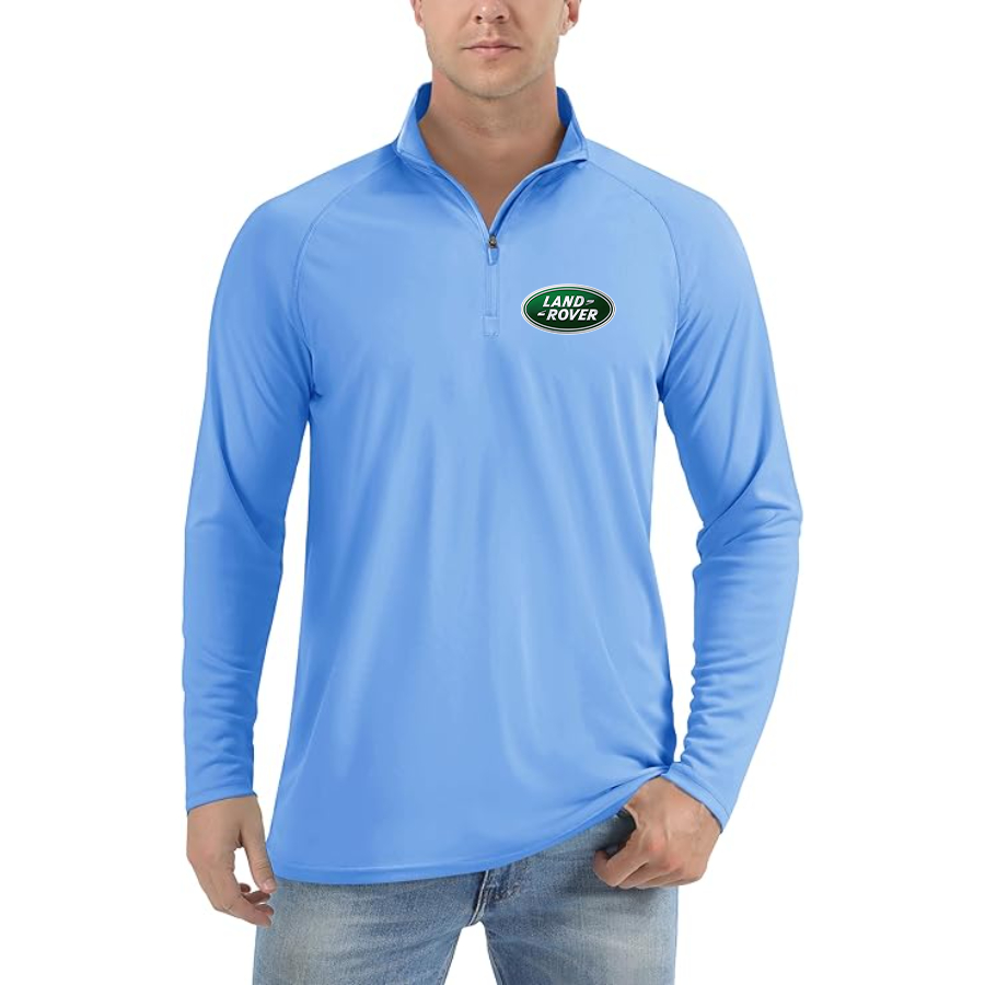 Men’s Land Rover Car - Lightweight Quarter-Zip Athletic Shirt – Long Sleeve Polyester Wear