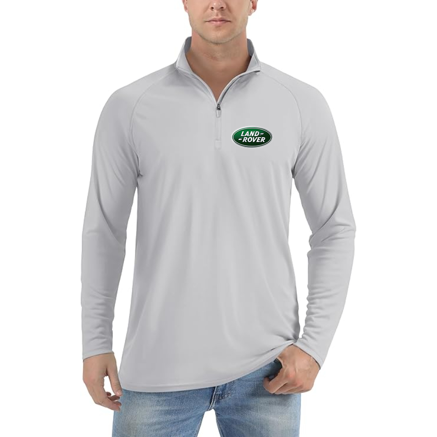 Men’s Land Rover Car - Lightweight Quarter-Zip Athletic Shirt – Long Sleeve Polyester Wear
