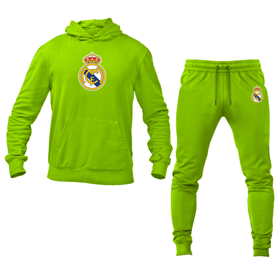 Men’s Real Madrid Soccer Logo Hoodie Joggers Set