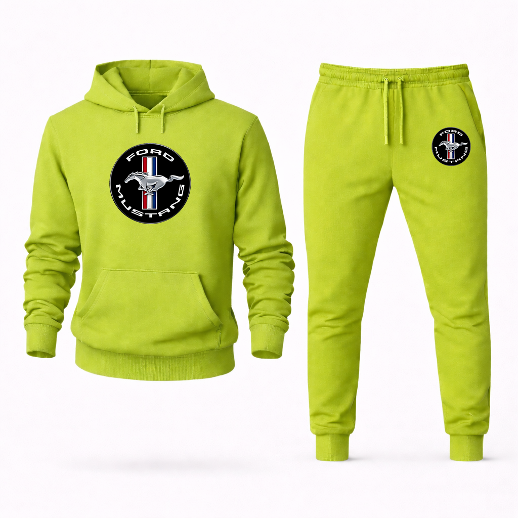 Men's Ford Mustang Motorsport Supercars Hoodie Joggers Set