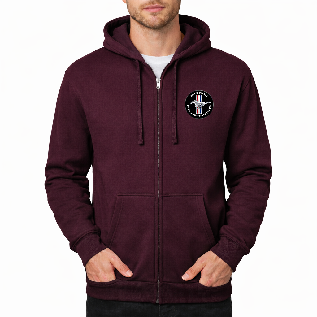 Men’s Ford Mustang Motorsport Car Zipper Hoodie
