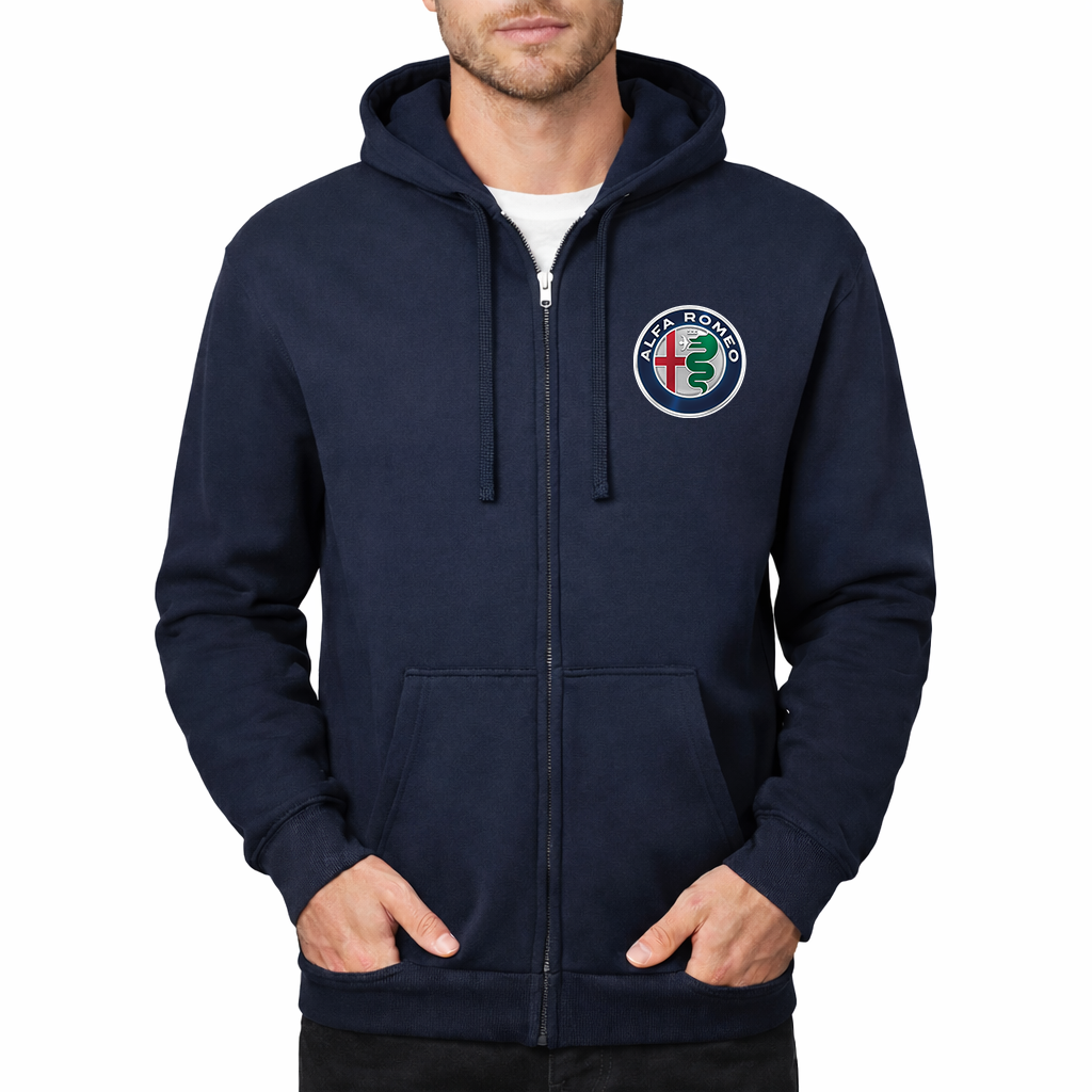 Men's Alfa Romeo Car Zipper Hoodie
