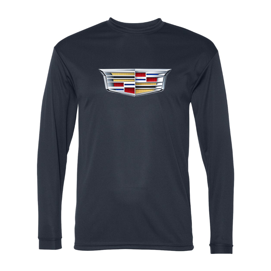 Men's Cadillac Car -  Polyester Long Sleeve T-Shirt